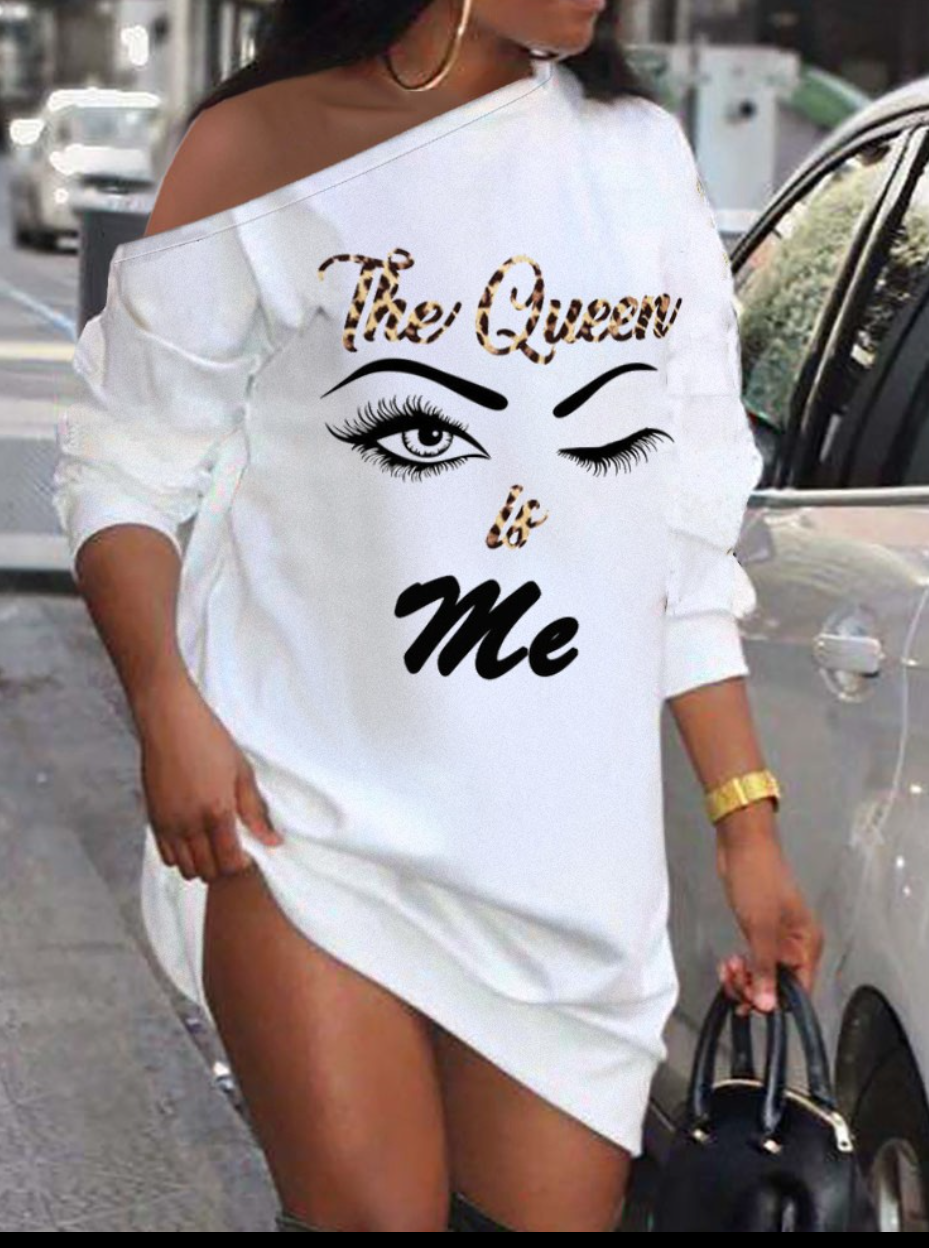 The Queen Is Me Shirt Dress