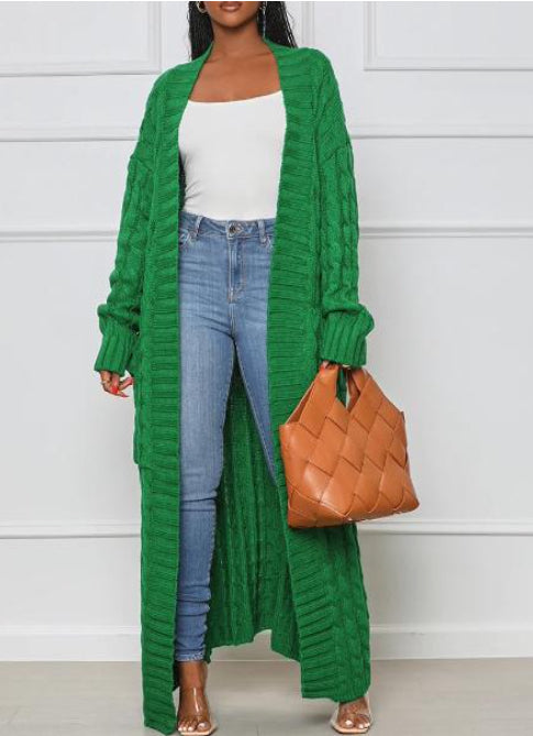 Cable Knit Long Sweater
